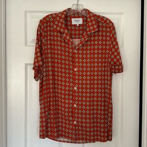 Printed Mens Button Down